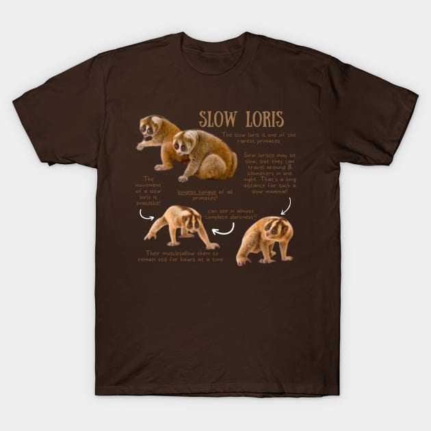 Slow Loris - Animal Facts T-Shirt by Animal Facts and Trivias